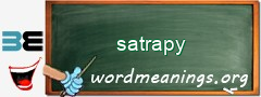 WordMeaning blackboard for satrapy
